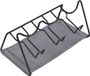 Metaltex Zwart afdruiprek voor 3 water- en thermosflessen - Inclusief afdruipmat - Sodatex 3
