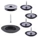 WAGNER QuickClick® kunststof meubelglijders, set van 4, om vast te schroeven, Ø 25 mm, Black Slim