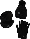 Heatkeeper Dames Winter Thermo Set - Muts + Handschoenen + Nekwarmer - Zwart - One Size