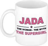 Bellatio Decorations naam cadeau mok - Jada - Woman Myth Supergirl - koffiemok - 300 ml - collega - moederdag