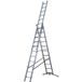 Hailo - Échelle transformable 3 plans 3x11 échelons 6,9m/7,6m en aluminium Hobbylot