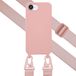Selencia Étui en silicone avec cordon détachable - Convient pour Apple iPhone 17e / 16e - Rose sable