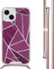 iMoshion iPhone 14 Hoesje met Koord - Bordeaux Graphic - Back Cover
