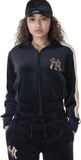 New Era Cap Vrouwelijke fluwelen jas New York Yankees Track Zwart Polyester L