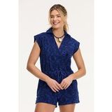 Shiwi Flore Paisley Toweling Jumpsuit Ocean Blue Paisley Taille: XS