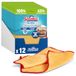 Spontex Microfiber Stofdoek, 12 stuks, zachte microvezeldoeken met gerecyclede vezels, herbruikbaar, geel
