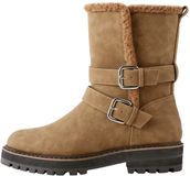 Next - Dames - Forever Comfort® enkellaarzen met dubbele gesp en voering van imitatiebont - Bruin
