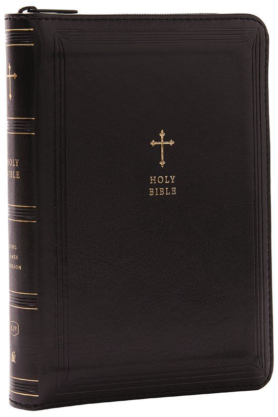 KJV Thomas Nelson KJV Holy Bible: Compact with 43,000 Cross References, Black Leathersoft Zipper Closure, Red Letter, Comfort Print