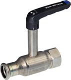 VSH XPress FullFlow Robinet à boisseau sphérique en acier inoxydable avec tige prolongée b/b 35xG1 1/4" (DN32) Type XPR21001, 2032001001