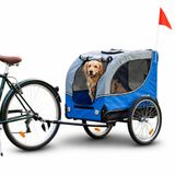 Pro Sport Lights Hondenfietskar met Reflectoren – Blauw – Fietsaanhanger Hond tot 30kg