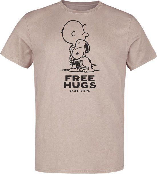 Peanuts Free Hugs Heren T-shirt - meerkleurig - L