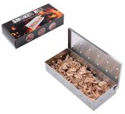 Merkloos Rookbox Rookbox Gasbarbecue - Roestvrij staal - 22,2 x 9,6 x 4,4 cm - Voor gas en houtskool