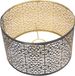 Sans marque Abat-jour en métal - Abat-jour cylindrique - Décoration d'intérieur - Motif ajouré - 25cm de diamètre - Noir Or
