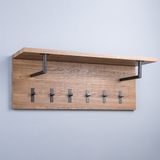 M2 Kollektion Wandkapstok Surat Zwart/Bruin MDF/Metaal