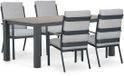 Lifestyle Garden Furniture Lecce/Valley Dining Loungeset 4 personen Aluminium Grijs-antraciet inclusief kussen