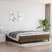 Maison Exclusive - Cadre de lit avec sommier tapissier, brun foncé, 200 x 200 cm, textile