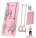 Planche de fitness pliable - Reformeur Pilates et planche push-up - Entraîneur abdominal - Retour automatique - Multifonctionnel - Entraînement complet du corps - Rose