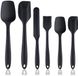 Dailygoody - Set de 6 spatules en silicone - Noir