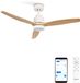 Create WIND STYLANCE M Plafondventilator met licht, WIFI, Ø 132 cm, Wit / Licht houtlook