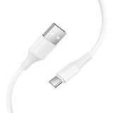 HOCO X120 USB-A - USB-C câble de données et de chargement, 60W, 1m, Blanc