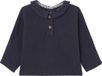 Vertbaudet T-shirt en gaze de coton, manches longues, bleu nuit, uni, taille 56