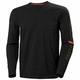Helly Hansen Workwear Heren Logo Longsleeve, 991 Zwart, XS