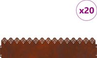 Borders 20 pcs 103 x 0.05 x 22 cm weather-resistant steel