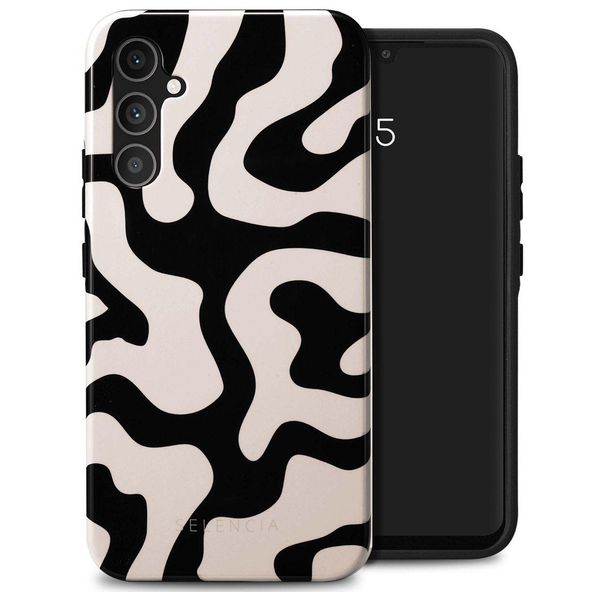 Selencia Vivid Backcover - Art Wave Black - Samsung Galaxy A34 5G