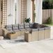 Maison Exclusive - Ensemble de jardin, 11 pièces, avec coussins, beige, en polyrotin