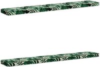 vidaXL - 2-delige Bankkussens VUGHT 100% Polyester Bladpatroon