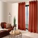 HomeMaison Effen gordijn met zeilringen Baksteenrood Polyester Inbetween gordijn