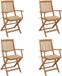 Maison Exclusive - Chaises Pliantes 4 Pièces Avec Coussins En Bois D'Acacia Massif