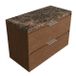 Saniclass Holz Pure meuble de salle de bain - 100x45x63cm - Noche plateau en pierre naturelle dark emperador - 1 trou de robinet - 2 tiroirs - mat walnut pure