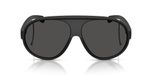 Moncler ME8007U Lunettes de Soleil Unisexe Noir Masques Gris 62mm