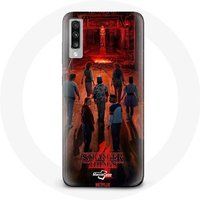 Maniacase Tasje voor Samsung Galaxy A50 Stranger Things Poster Crew Fan Art Seizoen 4