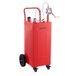 VEVOR 113,6L Système de réservoir de carburant mobile avec pompe à main, rouge, réservoir de carburant portable pour voiture, tondeuse à gazon, bateau, avec 4 roues et indicateur de niveau d'huile, pour essence et diesel, acier au carbone