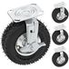 200 mm roue pneumatique - Roue de meuble - gonflable - pivotante à 360° - avec frein - adaptée aux charges lourdes jusqu'à 400 kg - pour chariots et chariots de transport