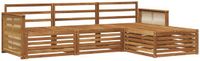 vidaXL - Buiten - bank - set - 4 - st - Naturel - Massief - Acacia - Hout