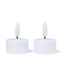 HEMA Bougie chauffe-plat rechargeable extension kit - 2 pièces (blanc)