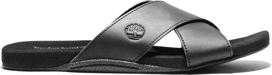 Timberland Seaton Bay Cross Strap Slide Men's Slippers - Jet Black - Size 40