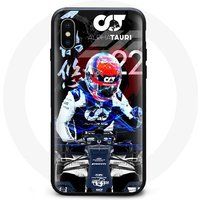 Maniacase Hoesje voor iPhone XS Max Blauw Formule 1 Yuki Tsunoda Maniacase