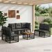 Prolenta Maison Exclusive - Tuinset voor buiten, 8 stuks, zwart en donkergrijs, polyester