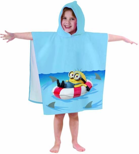 Minions Phil - Poncho / Badcape - 60 x 120 cm - Blauw