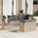 Maison Exclusive - Ensemble de jardin, 8 pièces, avec coussins, beige, en polyrotin