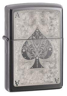 Zippo Ace Filigree Aansteker - Zwart - Metaal