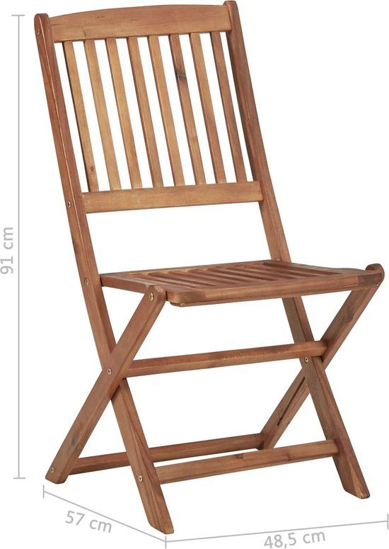 vidaXL Tuinstoelen 8 stuks inclusief kussens massief acaciahout