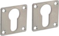 Intersteel Rozet met profielcilindergat vierkant 42x42x2 mm rvs geborsteld