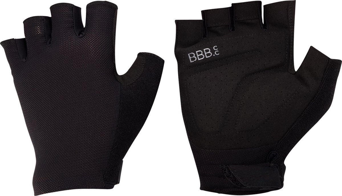 BBB Cycling AirSupport Fietshandschoen Zomer - Ventilerende Fiets Handschoenen - Wielerhandschoenen Zonder Vingers - Zwart - Maat XXL - BBW-65