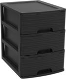 EDA Ladekast/bureau organizer A5 - 3x lades stapelbaar - zwart