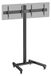 KIMEX Support TV mobile - adapté pour 2 écrans de 50'' et 55'' - hauteur 240 cm - noir